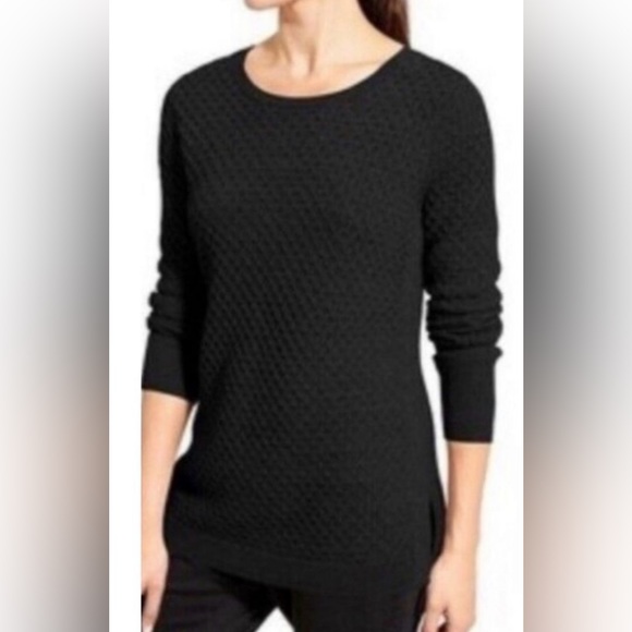 Athleta, Honeycomb, Wool Blend, Black Sweater - Picture 2 of 8